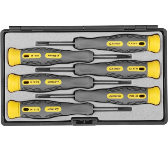 Набор отверток STAYER MAX-GRIP Precision для точных работ Cr-V 25826-H6 G
