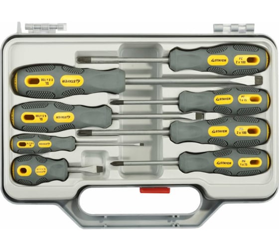 Набор отверток STAYER MAX-GRIP Cr-V 8 предметов 2584-H8 G
