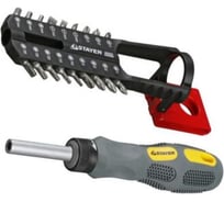 Отвертка STAYER MAX-GRIP в наборе с насадками и подвеской на пояс, 15 предметов 25923-H15 G