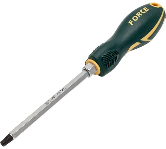 Отвертка торкс с отверстием Т-40Н L=130mm FORCE 71740