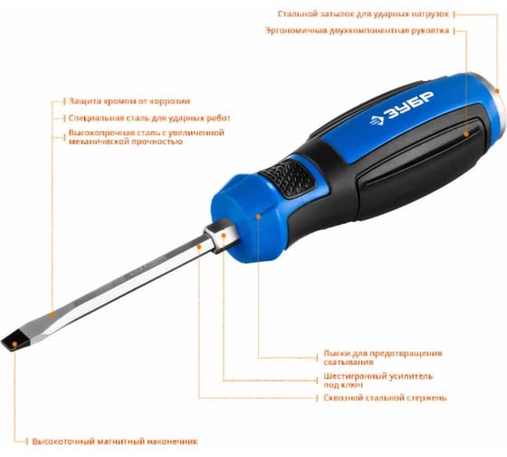Ударная отвертка Зубр ПРОФЕССИОНАЛ 25271-8