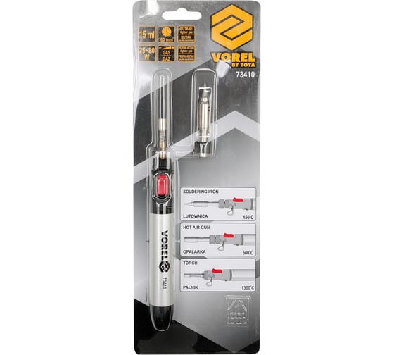 Газовый паяльник VOREL 73410