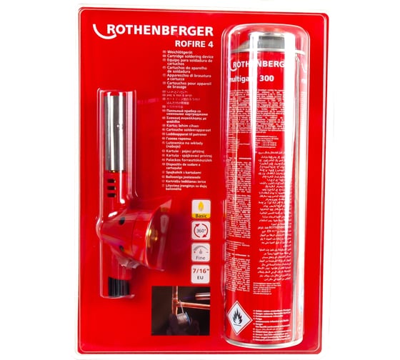 Набор: горелка с баллоном ROTHENBERGER ROFIRE 4 Set m. Multigas 300 7/16"EU 1000002359