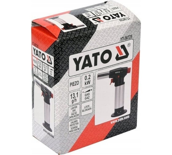 Газовая горелка YATO настольная с пьезоподжигом YT-36725