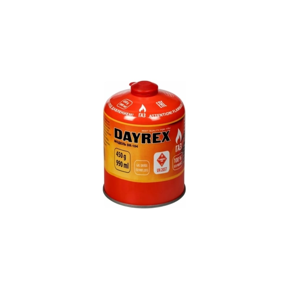 Газовый баллон DAYREX 104 450 г 629936 - выгодная цена, отзывы,  характеристики, фото - купить в Москве и РФ