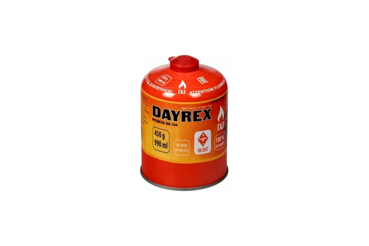 Газовый баллон DAYREX 104 450 г 629936 - выгодная цена, отзывы,  характеристики, фото - купить в Москве и РФ