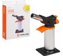 Горелка газовая Airline портативная с баллоном, пьезоподжиг, керамика, сопло D22мм, боковая подставка ADGT016