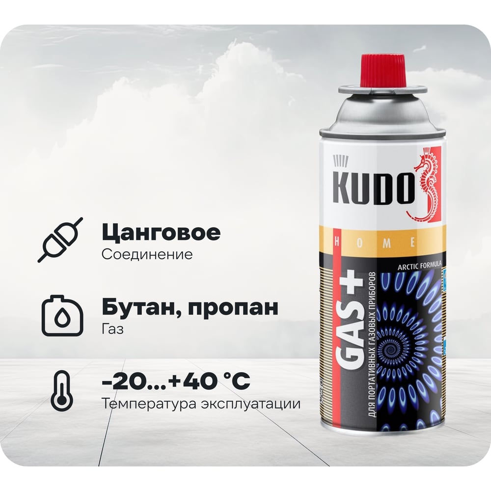 Газ универсальный (для портативных газовых приборов) (520мл) RUSH (KUDO)