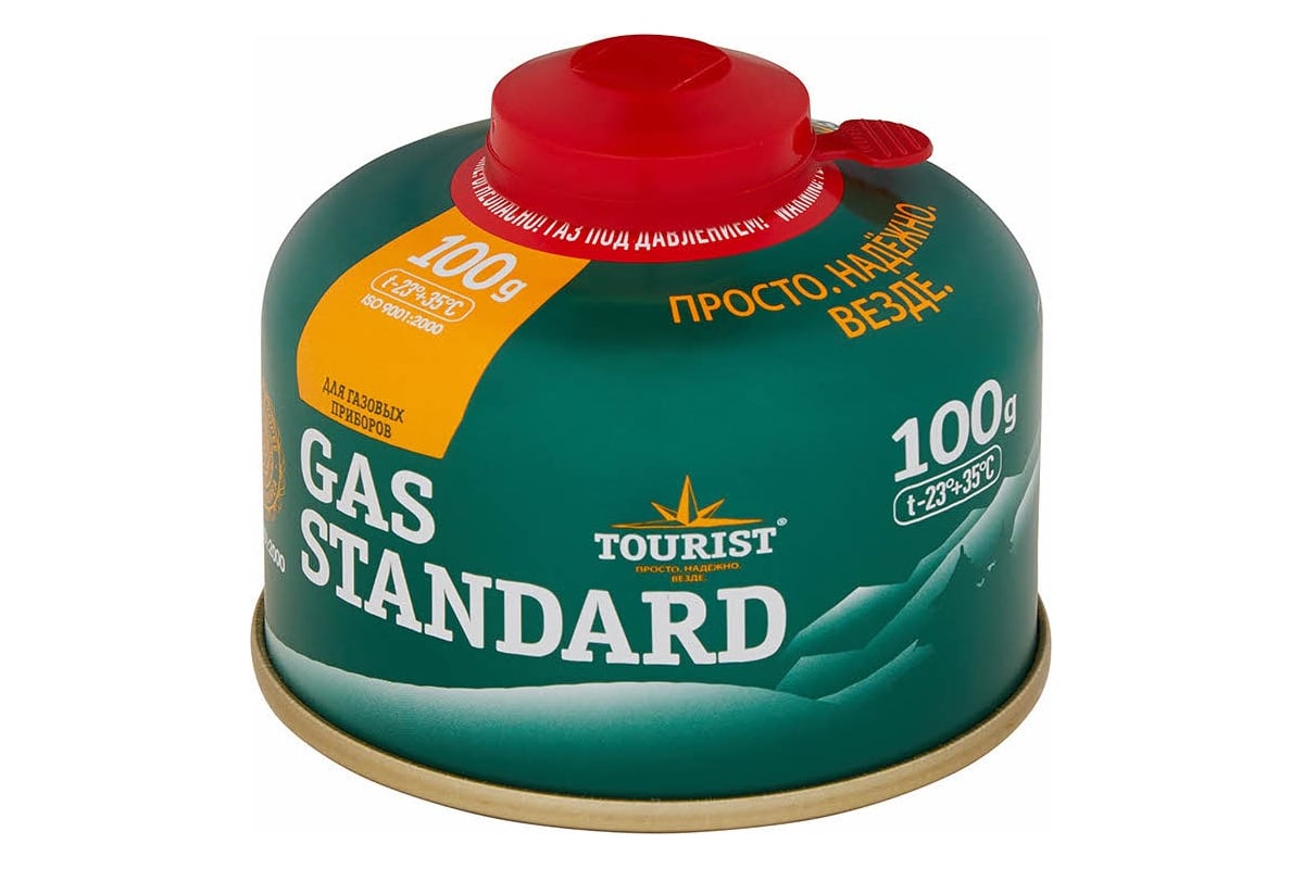 Газовый баллон TOURIST GAS STANDARD с клапаном резьбового типа, 100 г  TBR-100 00-00001090 - выгодная цена, отзывы, характеристики, фото - купить  в Москве и РФ