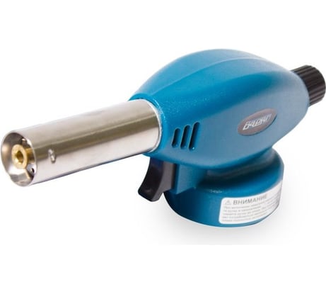 Горелка газовая ВАРЯГ ГП-2002 пьезо с цанговым захватом, сопло 20мм, 17x6,5x5 см (10/100) 017675