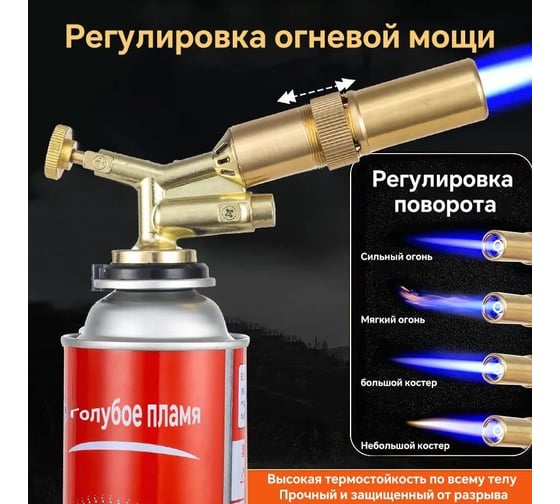 Латунная насадка-горелка для газового баллона DINFIX 00-0005122