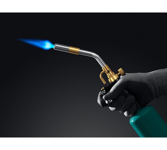 Газовая горелка KRAFTOOL KF-9000 Blue Fire с пьезоподжигом на баллон, 2000C 55510