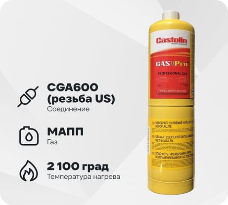 Газовый баллон GАS//Pro (МАРР) CASTOLIN 757038