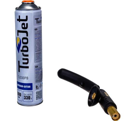Газовая горелка с баллоном Turbojet TJ400 с пьезоподжигом и регулятором уровня пламени TJ330PB TJ433-PB 16490814