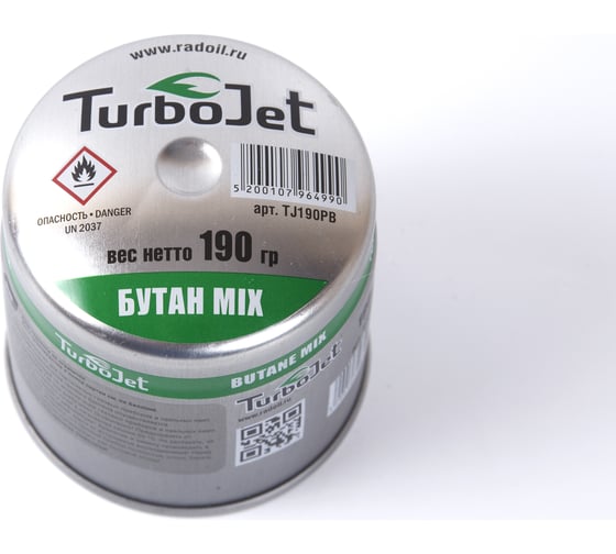 Прокалываемый баллон со смесью газа для паяльной лампы Turbojet Бутан TJ190PB