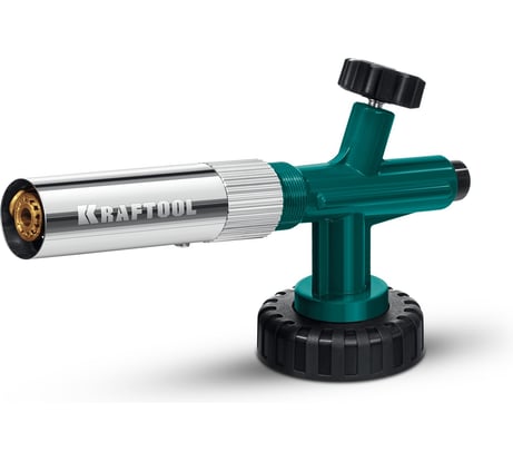 Цельнометаллическая газовая горелка на баллон с пьезоподжигом KRAFTOOL KG-1000 55514