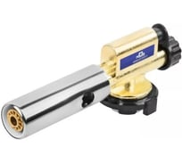 Горелка газовая на цанговый баллон MOS мет.корпус, с пьезоподжигом, керамич.изолятор, сопло 22 мм 67661М