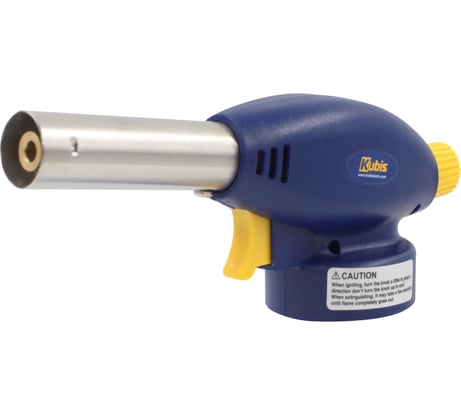 Горелка газовая KUBIS Ф20 мм с пьезоподжигом, 1300*С, 80 г/час, байонетное соединение, 45* 01-07-0102