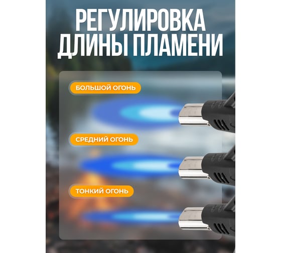 Газовая горелка Forsage с пьезорозжигом и двойным соплом, на подставке 25917 F-190GS