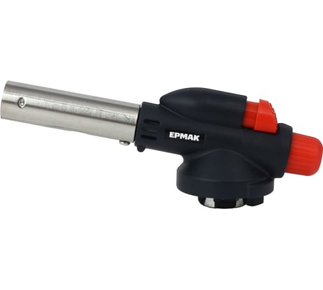 Горелка газ. с пьезорозжигом, ЕРМАК цанговый захват, шир. сопло, пласт., латунь; 15,5х4,5х5см 116-024