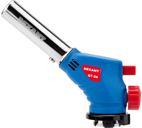 Газовая горелка REXANT GT-34 насадка на баллон, 360 с пьезоподжигом 12-0034
