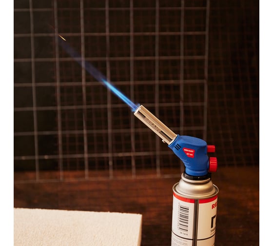 Газовая горелка REXANT GT-34 насадка на баллон, 360 с пьезоподжигом 12-0034