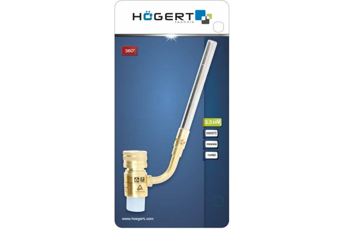 Газовая горелка HOEGERT TECHNIK турбо пропановая HT2C502 выгодная цена,  отзывы, характеристики, фото купить в Москве и РФ