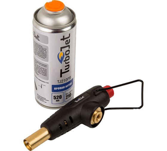 Горелка с пьезоподжигом и с газовым картриджем Turbojet TJ933-PB