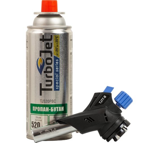 Горелка с пьезоподжигом и с газовым картриджем Turbojet TJ773-PB