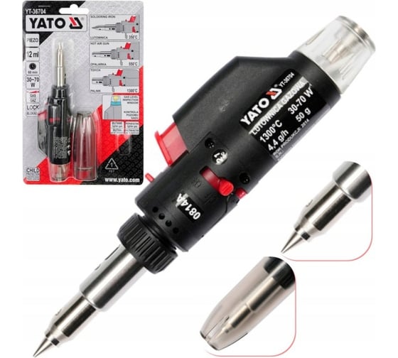 Газовый паяльник 3 в 1 YATO 30-70 В YT-36704 1