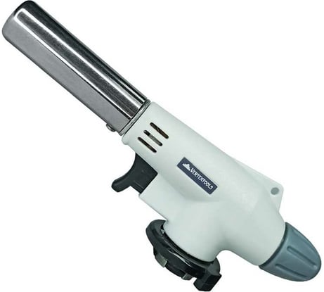 Газовая горелка vertextools "БЕЛАЯ КЕРАМИКА" с пьезорозжигом 0836