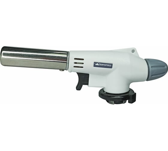 Газовая горелка vertextools "БЕЛАЯ КЕРАМИКА" с пьезорозжигом 0836
