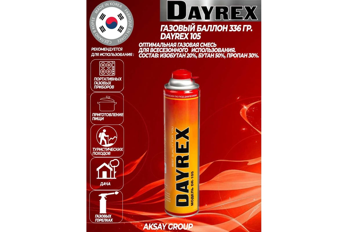 Газовый баллон DAYREX 105 336 гр 890101