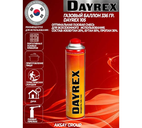 Газовый баллон DAYREX 105 336 гр 890101