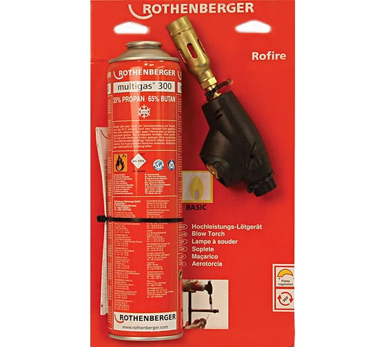 Набор горелка с баллончиком Мультигаз Rothenberger ROFIRE 1800С 35428