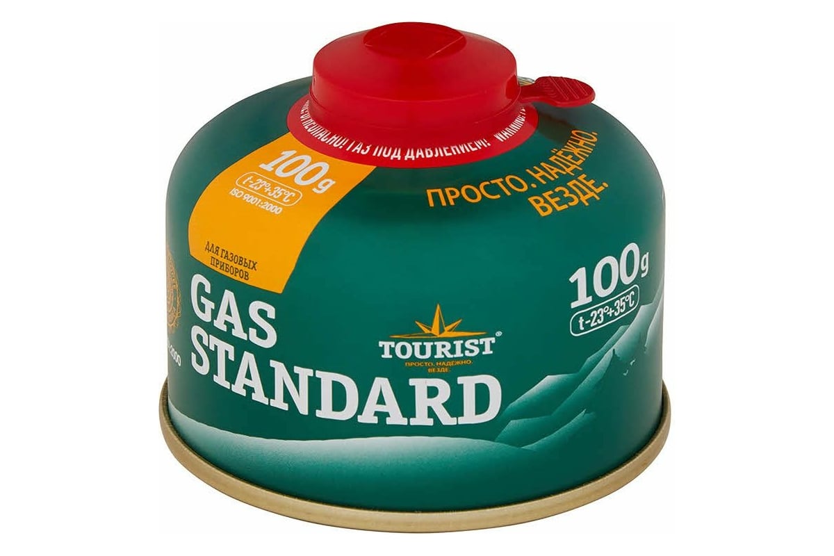 Газовый баллон TOURIST GAS STANDARD, 100 г, с клапаном резьбового типа  TBR-100