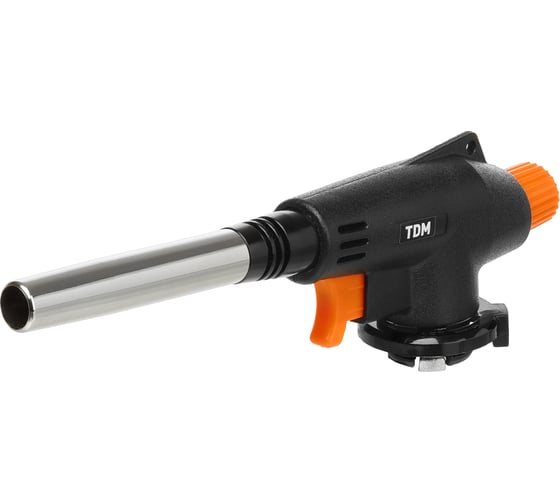 Газовая горелка TDM ELECTRIC "рубин" удлиненный ствол, регулятор подачи, пьезоподжиг, бутан, 1 шт. SQ1041-0103