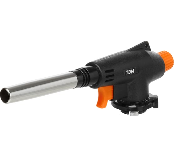 Газовая горелка TDM ELECTRIC удлин., ствол, регулятор подачи, пьезоподжиг, бутан, блистер, серия "Гранит" SQ1041-0103