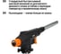 Газовая горелка TDM ELECTRIC удлин., ствол, регулятор подачи, пьезоподжиг, бутан, блистер, серия "Гранит" SQ1041-0103 3