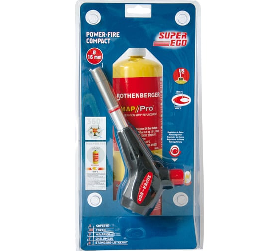 Газовая горелка SUPER-EGO POWER FIRE COMPACT EU + RoMappgas 254809000