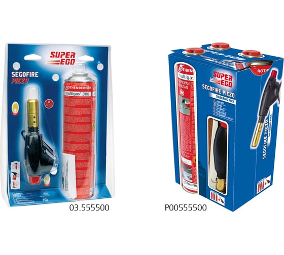 Газовая горелка SUPER-EGO SEGOOFIRE PIEZO с баллончиком BTP300 3555500