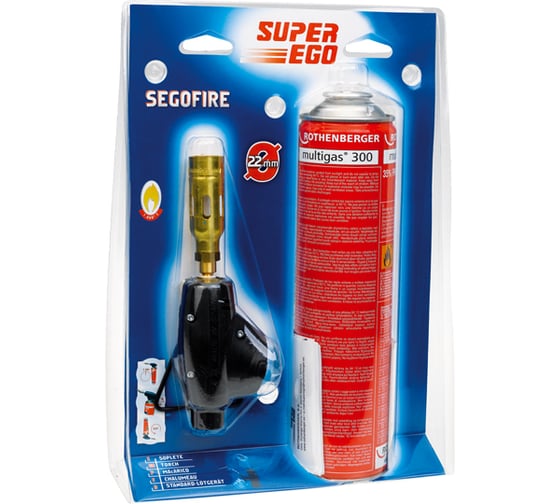 Газовая горелка SUPER-EGO SEGOROFIRE с баллончиком BTP300 3550100