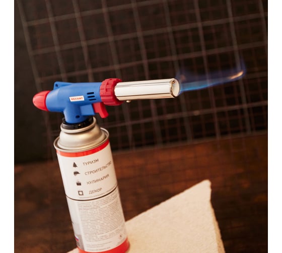 Газовая горелка-насадка Rexant GT-31, с пьезоподжигом, 360 град., 12-0031