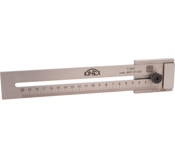Линейка Kinex (K-MET) разметочная 200мм 0,1мм INOX 6007-07-020