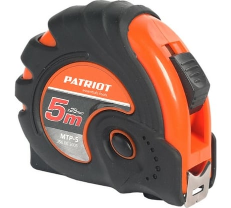 Рулетка, ударопрочный корпус, обрезиненная, 5м PATRIOT MTP-5 350005005