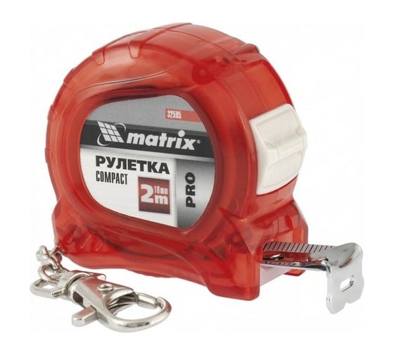 Рулетка Compact, 2 м x 16 мм, компактный размер MATRIX 32595