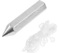 Отвес ТУНДРА цилиндрический, шнур 5 метров, 100 г 1743488