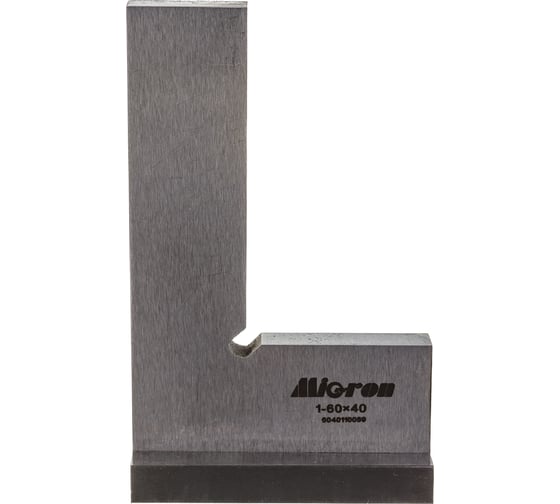 Поверочный угольник Micron УШ 60х40 кл.1 МИК 45693