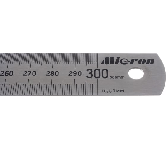 Измерительная металлическая линейка 300х25.4 Micron МИК 34311