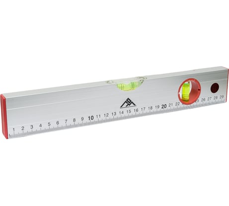 Уровень ЛОМ алюминиевый, 2 глазка, линейка, 300 мм 2964614